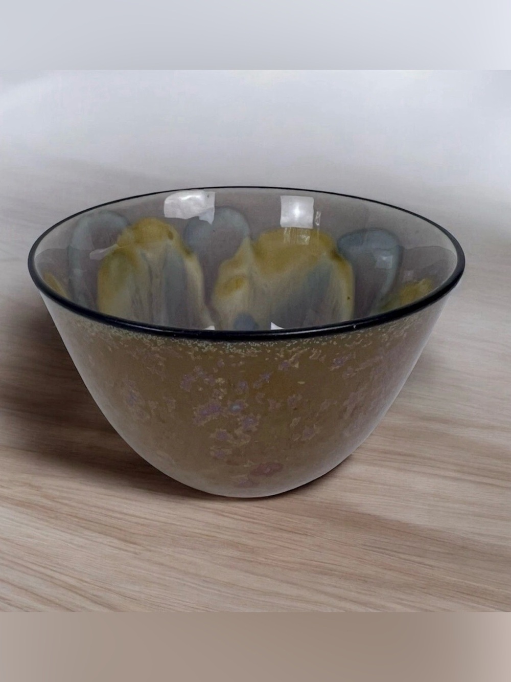 Anthropologie glazed small ceramic bowl Flower Nut Snack Decorative